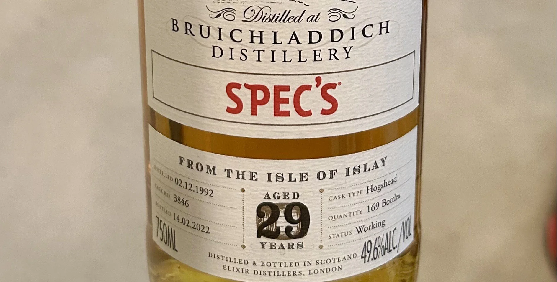 Review #629 - Single Malts of Scotland Bruichladdich 29 Year
